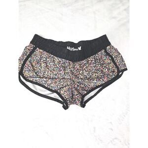 Hurley Board Shorts Geometric Pixel Print Elastic Waist Surf SMALL